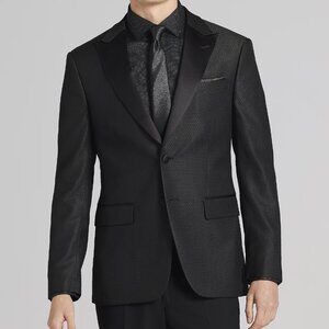 NEW Egara Slim Fit Black Tic Dinner Tuxedo Jacket 38R